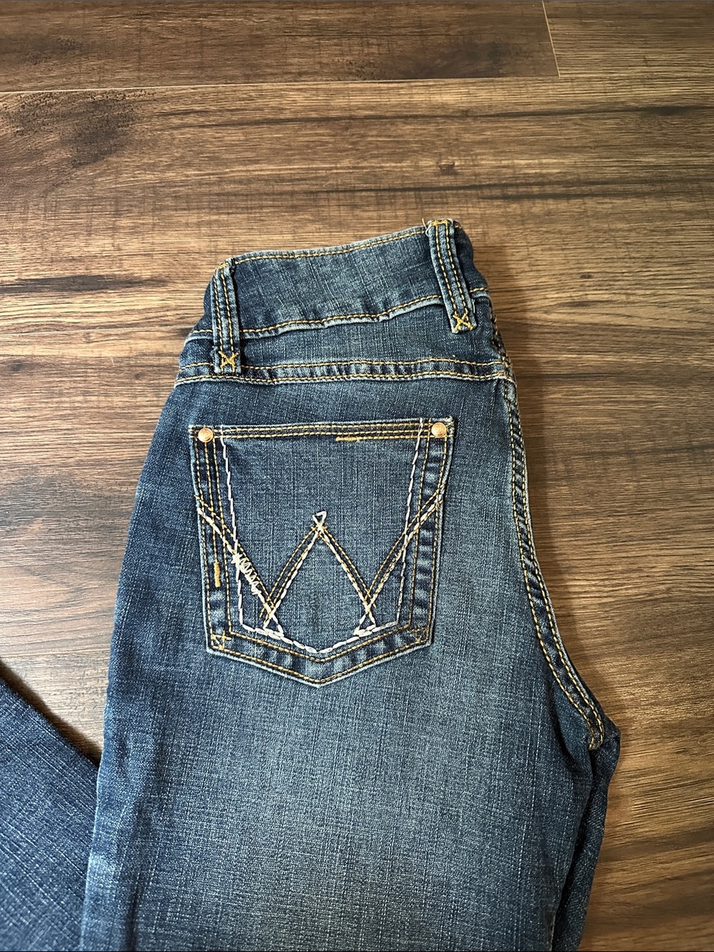 Wrangler Women's Boot Cut Jeans - Blue Denim - Picture 2 of 4